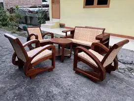 Kursi Sedan Letter D kursi Rotan kursi lawasan bahan kayu jati tua