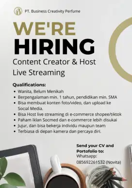 Content Creator & Host Live Streaming