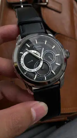 Jam tangan alexandre christie original 42 mm black