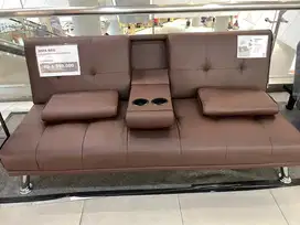 kredit sofa bed coklat