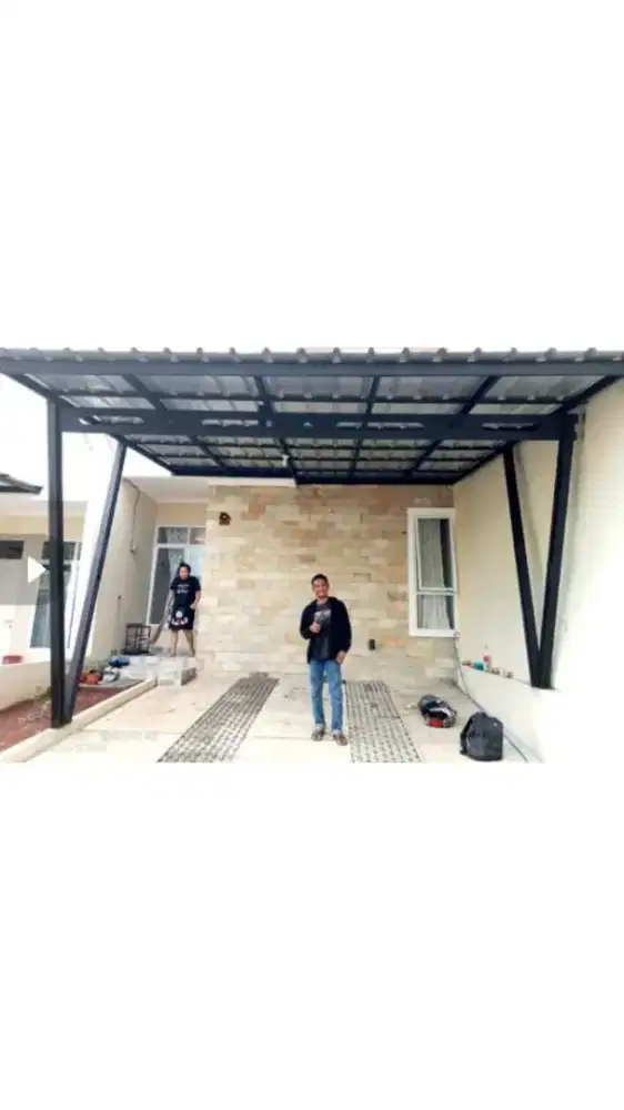 Pemasangan kanopi baja ringan