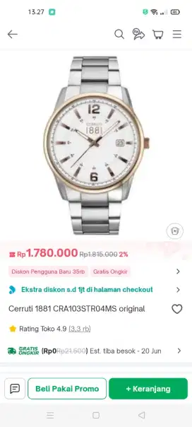 Jam wanita CERRUTI 1881 CRM103
