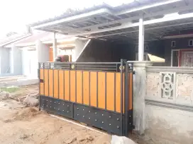 Pintu pagar gerbang minimalis modern