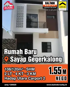 Rumah Baru Cluster Geger Kalong Siap Huni