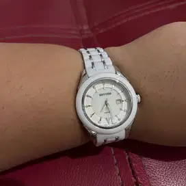 Jam tangan analog RHYTHM sapphire cereamics