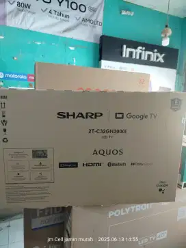 Tv Sharp 32 inch google tv baru
