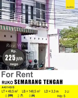 DISEWAKAN RUKO DI SEMARANG TENGAH A4014