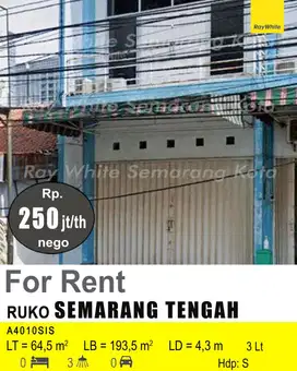 DISEWAKAN RUKO DI SEMARANG TENGAH A4010
