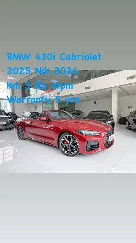 BMW 430i Cabriolet 2025 nik24 Red on black Siap pakai