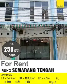 DISEWAKAN RUKO DI SEMARANG TENGAH A4011