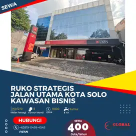 Ruko Strategis Jalan Utama Pusat Kota Solo Kawasan Bisnis