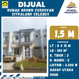 DIJUAL RUMAH 2 LANTAI HARGA MURAH DI CITRALAND CELEBES HERTASNING