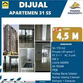DIJUAL HARGA TERMURAH APARTEMEN 31 SUDIRMAN PRIVATE LIFT 3 BEDROOM