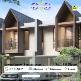 Dijual Rumah Cantik 2LT Green Crystal Summarecon Siap Huni Nego