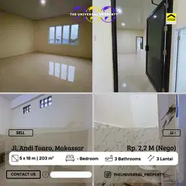 Dijual Ruko 3LT Poros Andi Tonro Strategis Siap Pakai Ruko Baru JJ