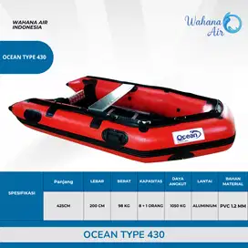 PERAHU KARET RESCUE OCEAN 430 | KAPASITAS 8 ORANG, PERAHU EVAKUASI