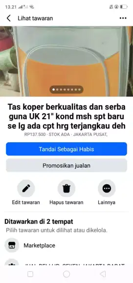 Tas koper berkualitas dan serba guna kond msh spt baru UK 21 cpt dpt