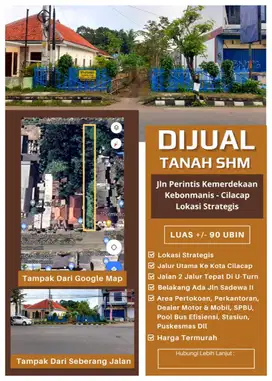 Dijual Tanah Murah Lokasi Strategis Cilacap Nego