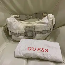 Guess On Shoulder White Canvas Fabric Original