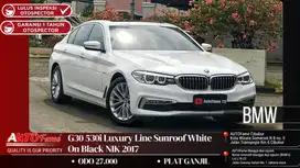 BMW G30 530i Luxury Line Sunroof White On Black NIK 2017