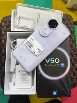 Vivo V50 Purple Ram 12/256GB Cuma Open Box, blm dipakai