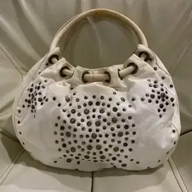 Lilu White Canvas Dot Pattern Original