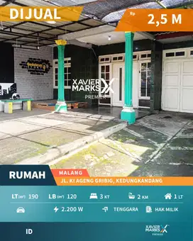 Dijual Cepat Rumah Dijalan Ki Ageng Gribig Kedungkandang Malang(OLX715
