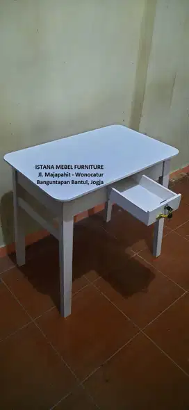 Meja Laci Komputer Kasir Kerja Kantor Belajar Tulis Kost Kos Kayu #SM