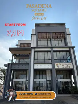 Pasadena Square Studio Loft Ruko 4 Lantai Hadap Jalan Raya