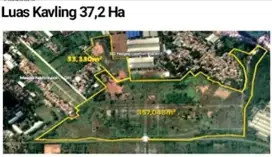 DIJUAL TANAH MURAH LUAS 37,2Ha ZONA INDUSTRI DI CIKAMPEK KARAWANG