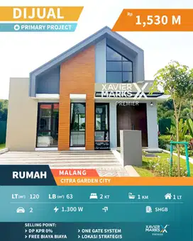 Dijual Rumah Baru Strategis di Citra Garden City Malang