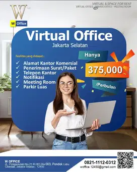 Sewa Alamat Kantor VIRTUAL OFFICE woffice worspace jakarta selatan
