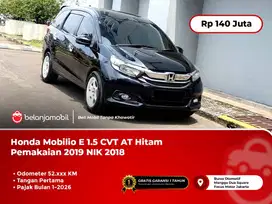 [ PAJAK PANJANG ] Honda Mobilio E 1.5 CVT AT Hitam 2018/2019