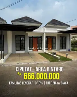 Rumah Minimalis Modern 600jutaan Dikawasan Ciputat Area Bintaro