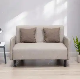 Selma Carmelia Sofa Fabric 2 Seater - Cokelat
