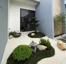 Menerima pembuatan taman rumah anda dan menerima dekorasii taman