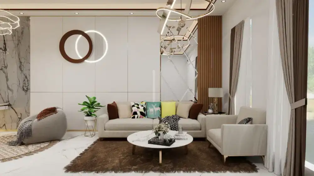 Wallmoulding interior rumah dekorasi rumah