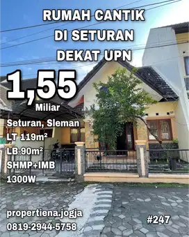 RUMAH CANTIK DI SETURAN DEKAT UPN