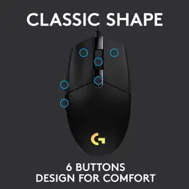 Mouse Logitech G203 Gaming RGB Lightsync Segel Baru