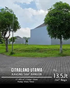 13.5JT/M2! DIJUAL KAVLING TANAH CITRALAND WATERFRONT 15 HOOK BAGUS