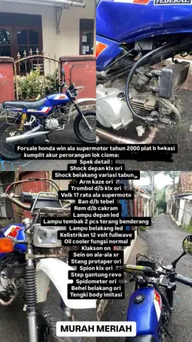 Honda win 100 ala supermoto