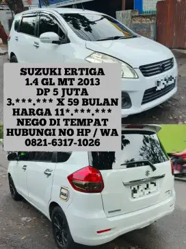 SUZUKI ERTIGA 1.4 GL MT 2013 DP 5 JUTA