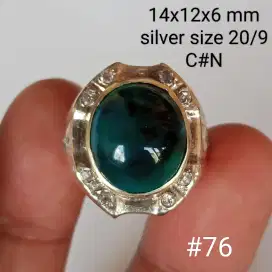 Cincin perak, batu natural bacan Doko