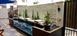 Tukang taman dan kolam ikan minimalis kaca