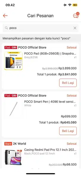 Jual poco tab 8/256 + stylus nya