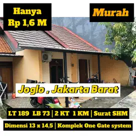 JUAL SUPER MURAH RUMAH DALAM KOMPLEK NYAMAN JOGLO JAKARTA BARAT