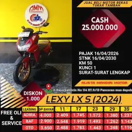 LEXI LX 155 KEYLESS TH 2024 PAJAK ON KM 50 PERAK BODY MULUS LIKE NEW