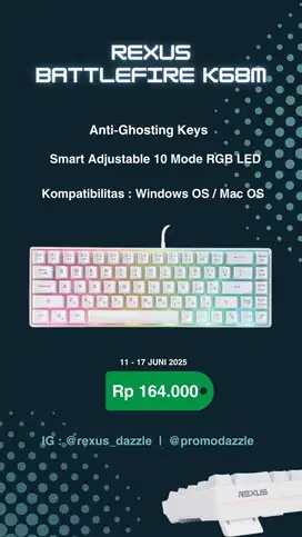 Keyboard gaming rexus K68M