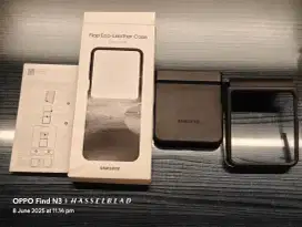 Samsung Z Flip 5 Black Leather Case Ori