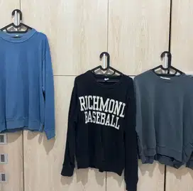 100-3 Knitwear Rajut Crewneck Sweater Cardigan